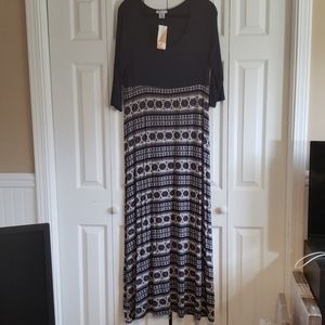 Honey and Lace Navy London Maxi Dress XL NWT
